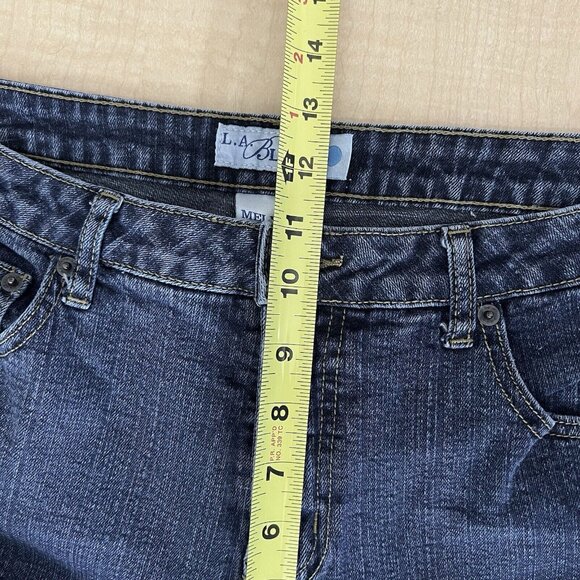 L. A. BLUES Women's Blue Denim Jeans Size 10M Stretch Boot Cut Mid Rise - Picture 8 of 10